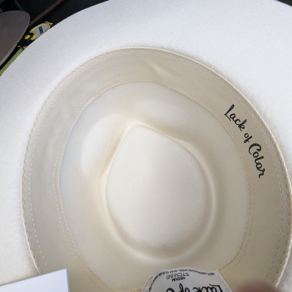 BNWT LACK OF COLOR  BEVERLY HAT IVORY/GOLD BRONZE - Picture 9 of 9